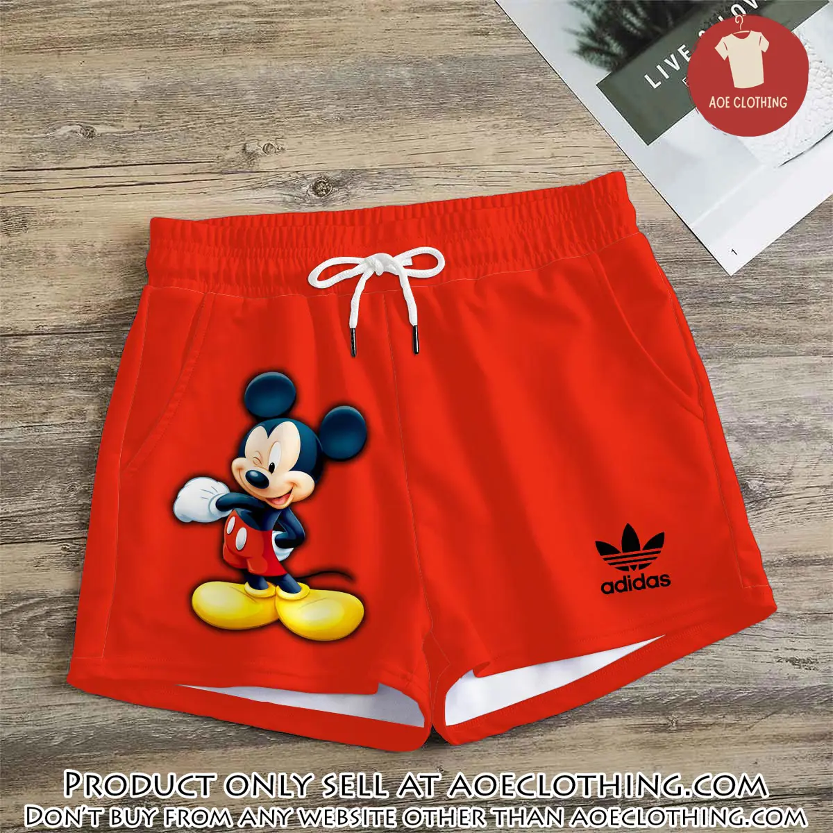 Premium mickey mouse in adidas women shorts lady beach shorts wms1082 aoe2612177